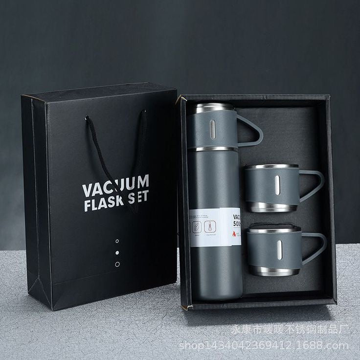 Vacuum Flask and Mug Gift Set (500ml)