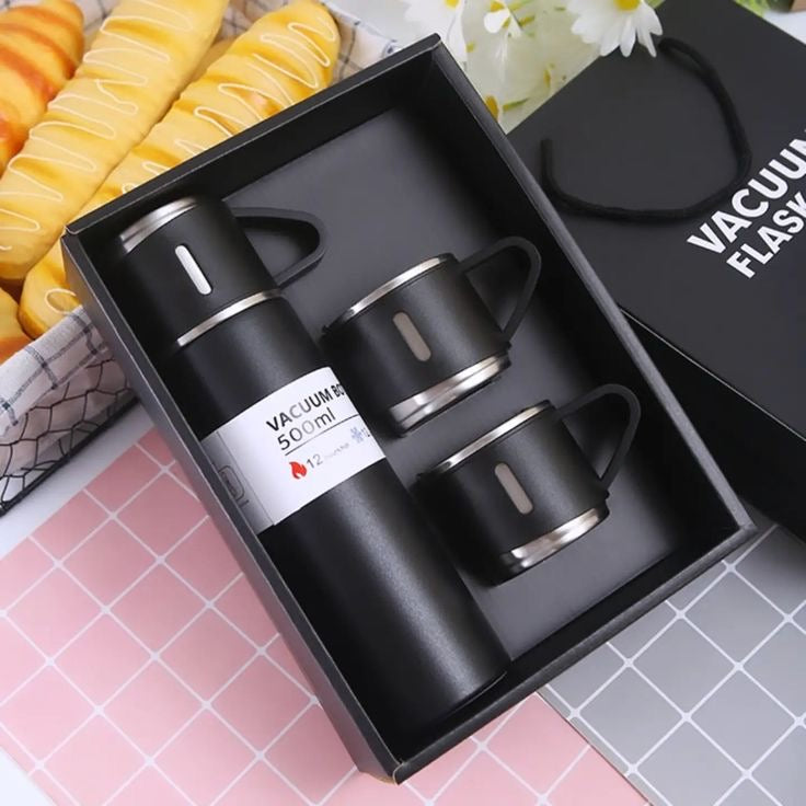 Vacuum Flask and Mug Gift Set (500ml)