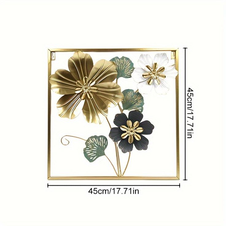 Golden Harmony Wall Decor -Square Frame